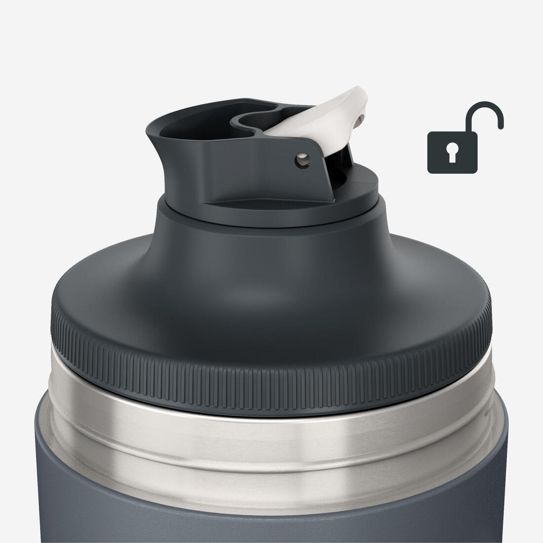 Bouteille inox isotherme avec filtre à thé 1,5L, de randonnée et camping