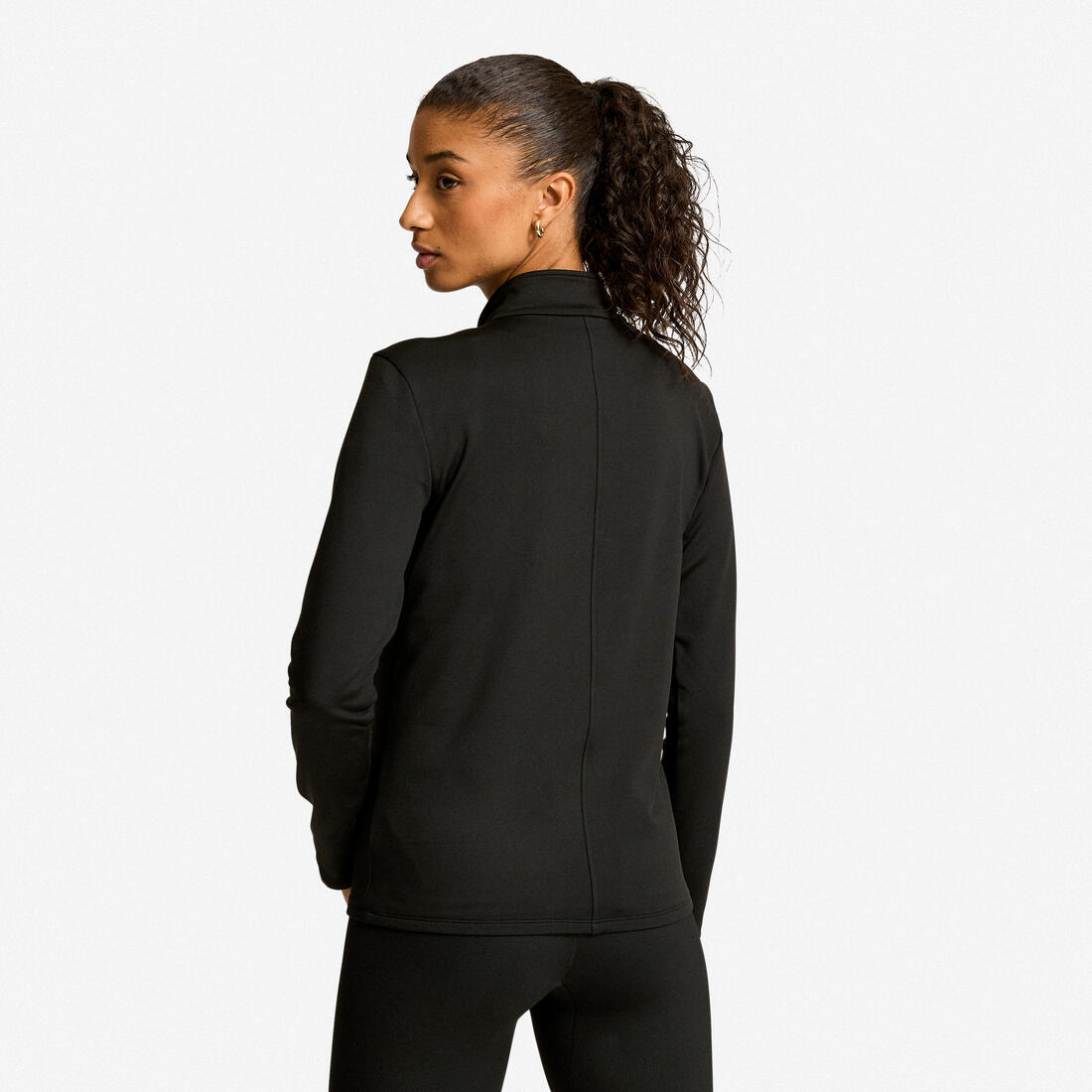 Veste de sport polaire femme, noir