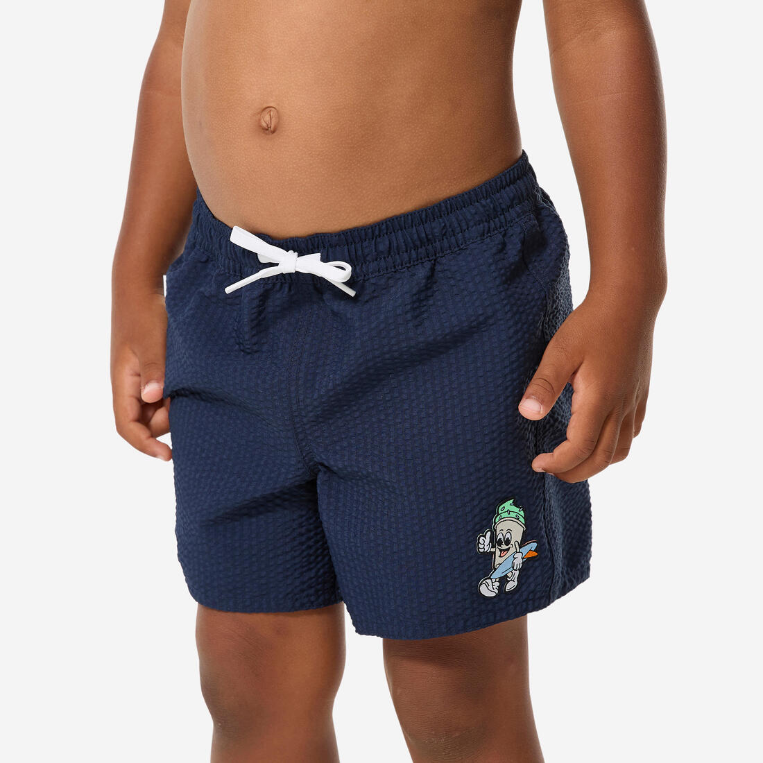 Short de bain surf enfant, 100 texturé