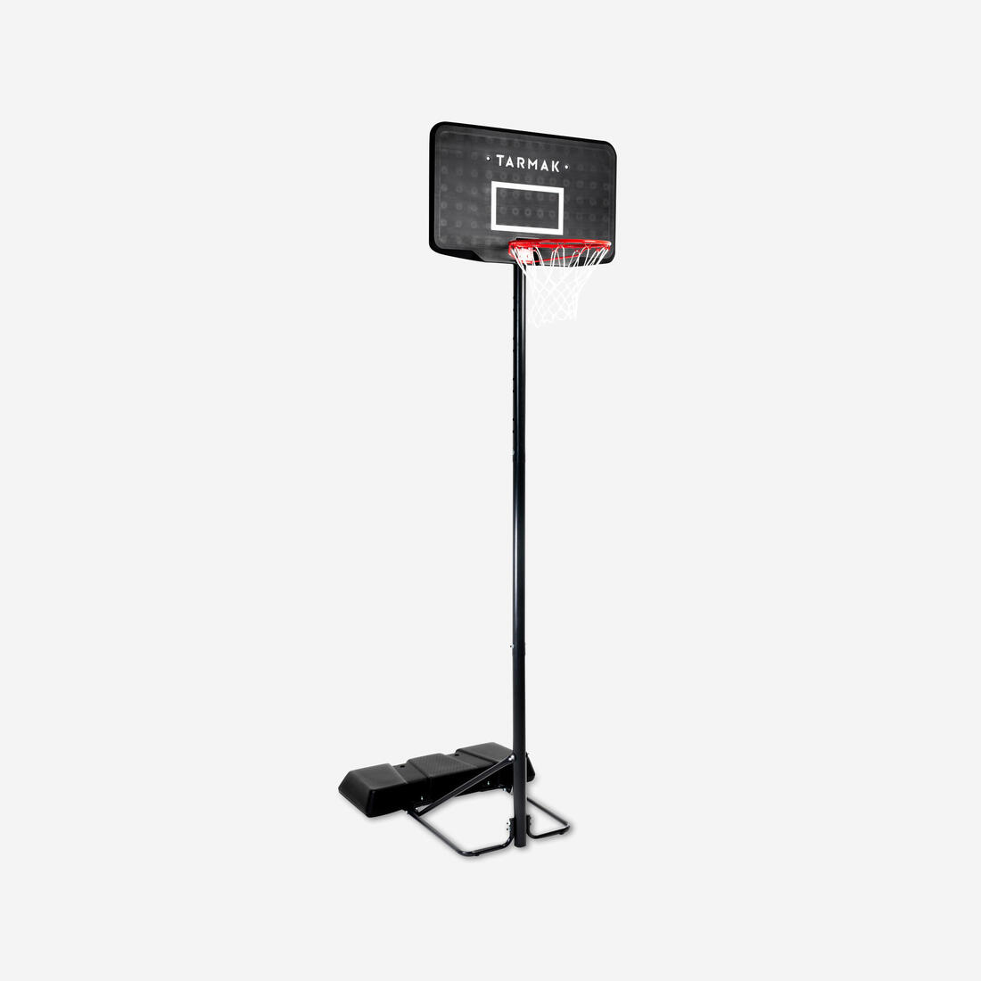 Panier de basket sur pied réglable de 2,20m à 3,05m - B100 noir – noir