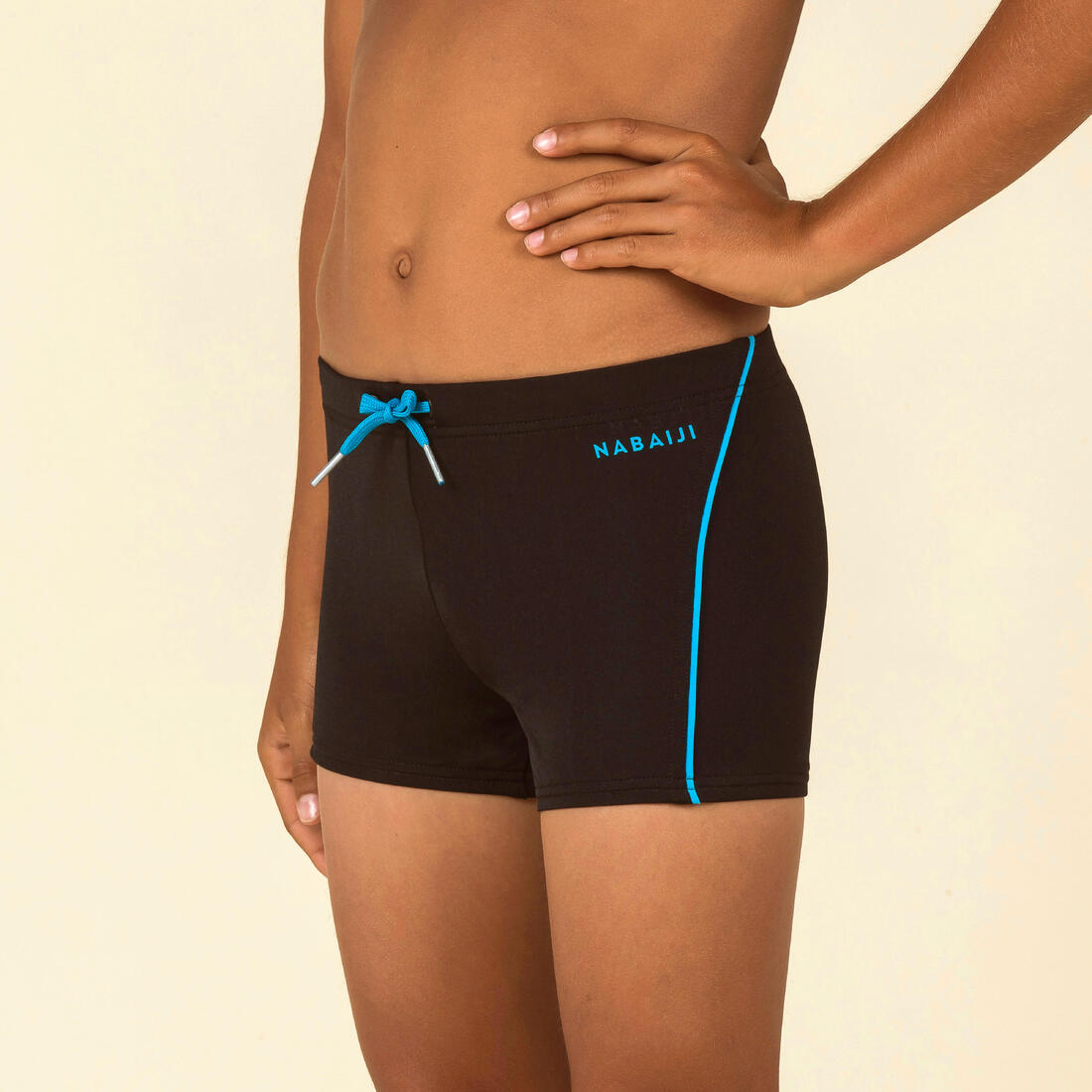 Maillot boxer de bain natation Garçon - 100  plus noir