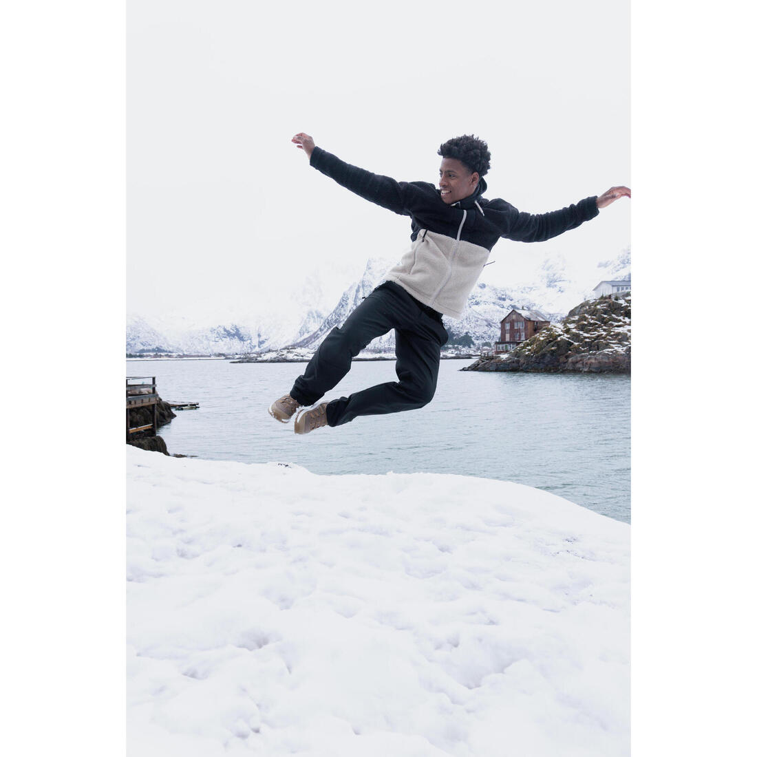 Veste polaire sherpa de randonnée chaude homme, SH900