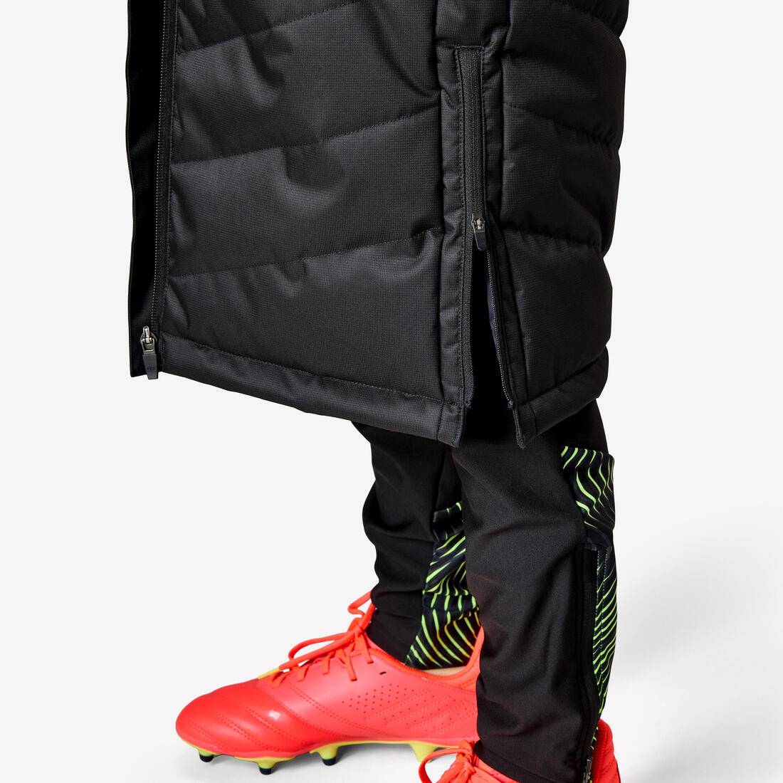 PARKA LONGUE  DE FOOTBALL ENFANT TRX NOIRE