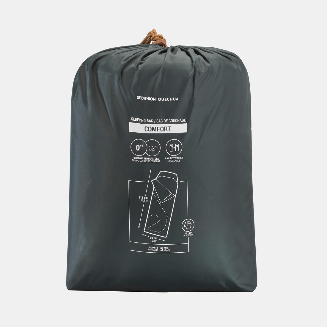 Sac de couchage de camping 0°C, Arpenaz