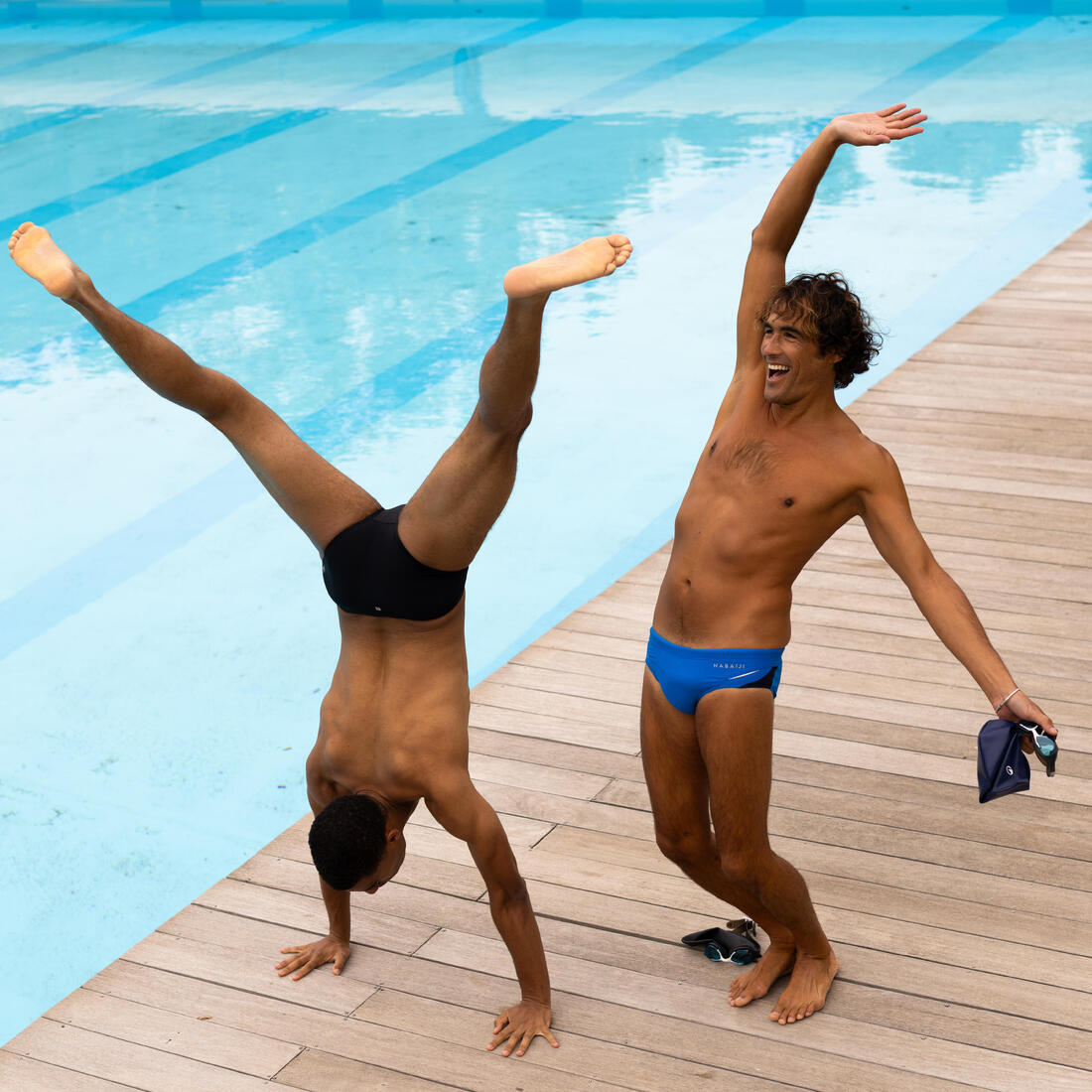 MAILLOT DE BAIN NATATION HOMME SLIP 900 B-FAST  NOIR