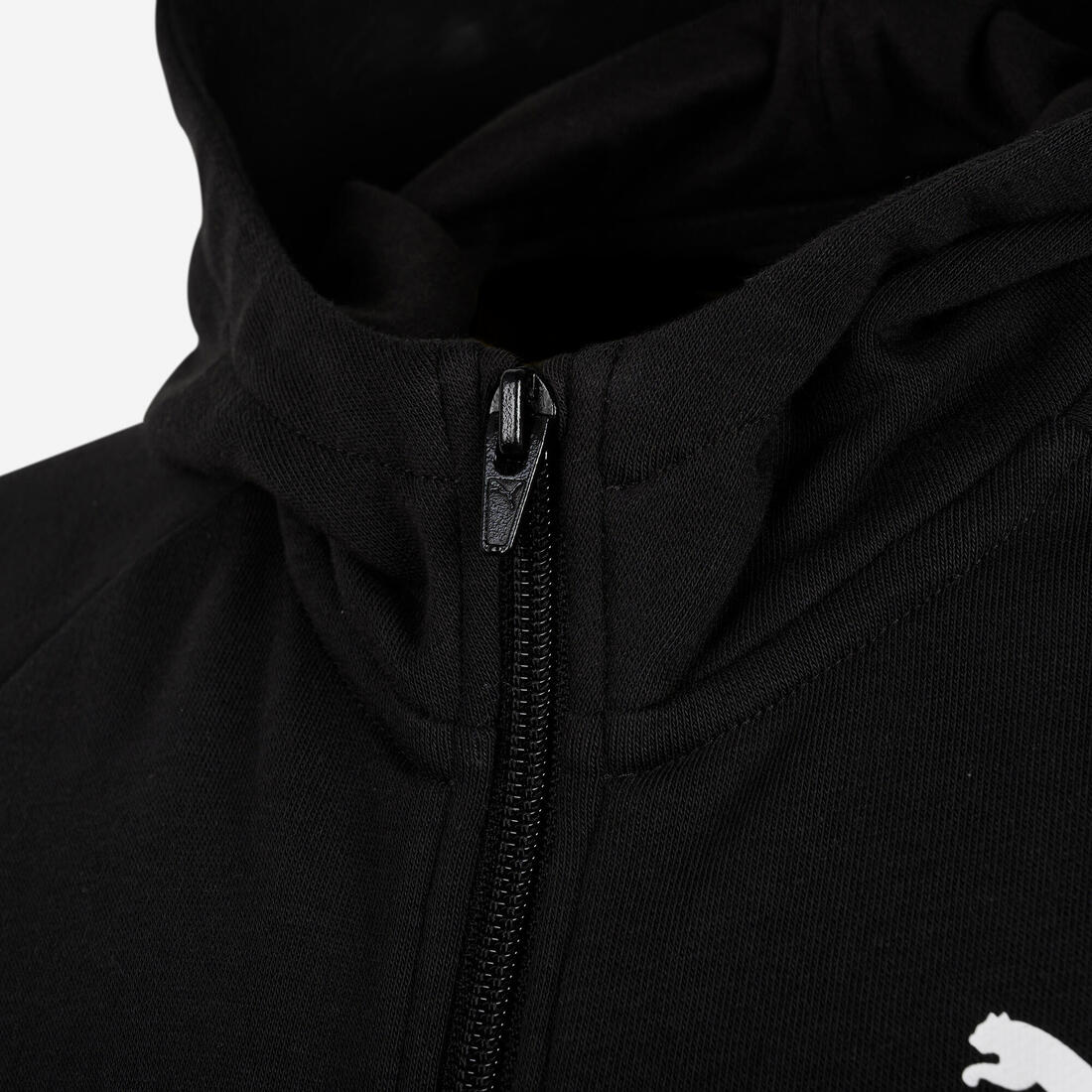 Veste zippée à capuche enfant, noir et blanc