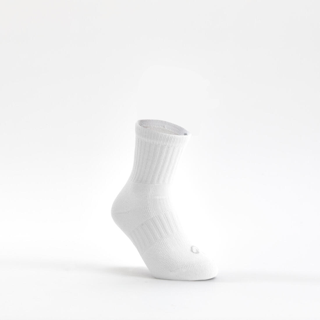 CHAUSSETTES DE SPORT ENFANT HAUTES  RS 500 NOIR BLANC GRIS LOT DE 3