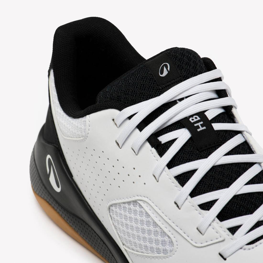 Chaussures de handball adulte, HB100 noir blanc