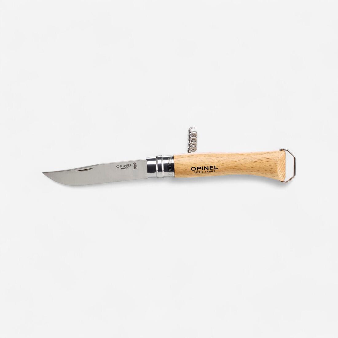 Couteau pliant 10 cm Inox Opinel n°10 Tire Bouchon Décapsuleur