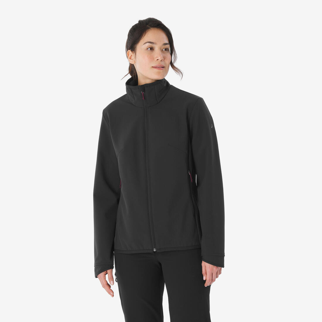 Veste softshell coupe-vent femme, MT100 noir