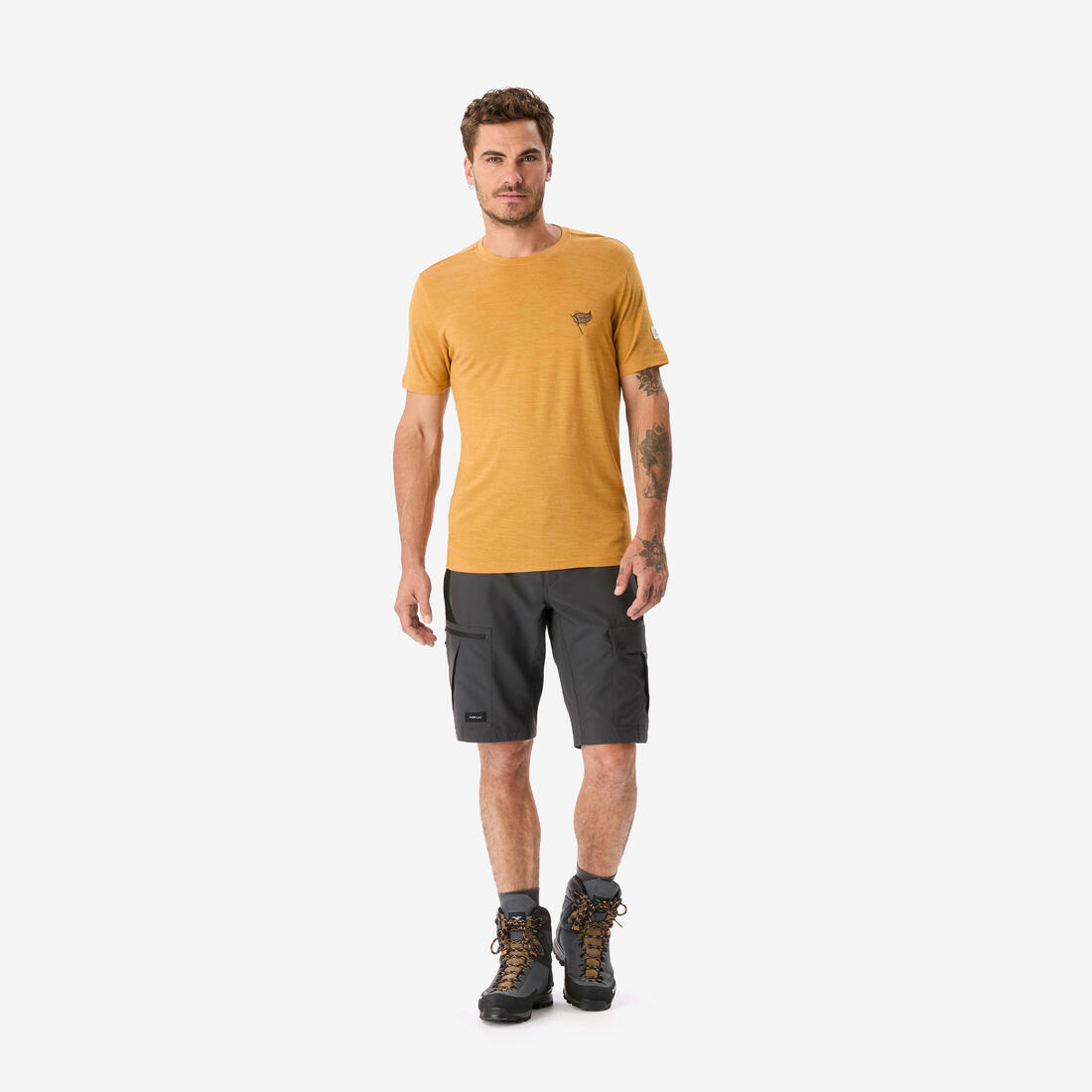 T-shirt manches courtes de trek en laine mérinos homme, Merino Fresh