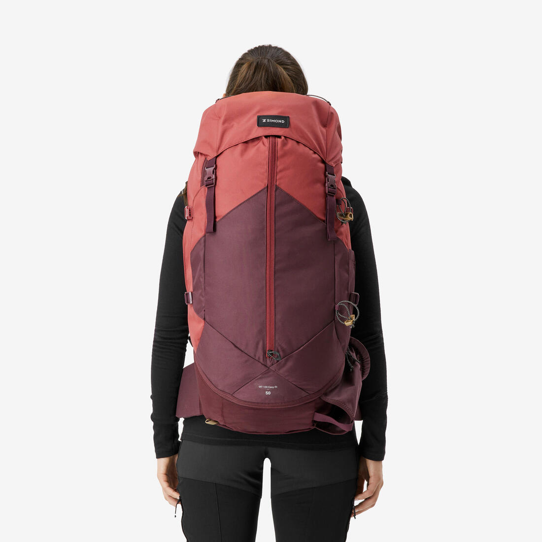 Sac à dos de trekking femme 50 l - mt 100 easyfit