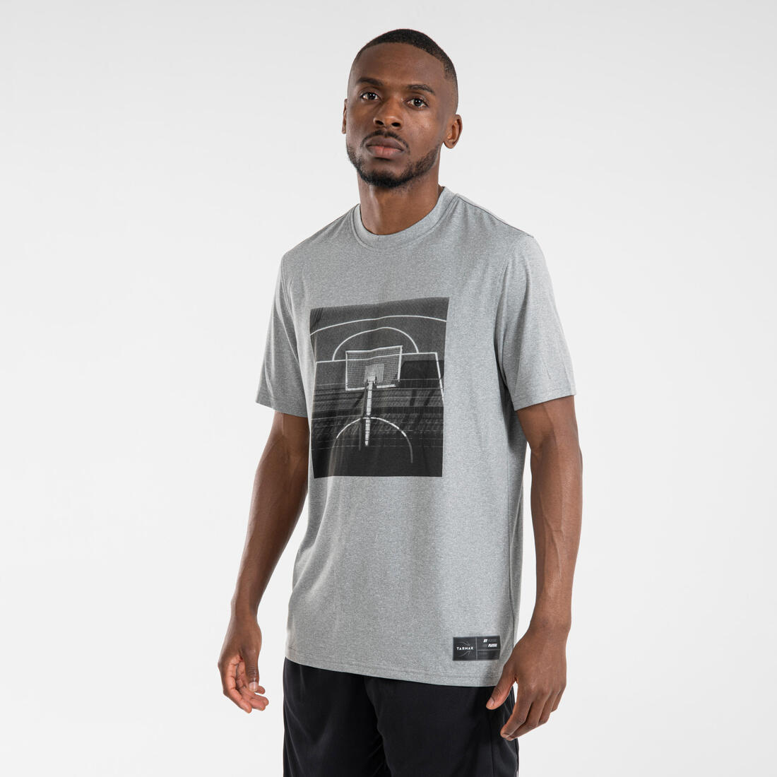 T-SHIRT / MAILLOT DE BASKETBALL HOMME TS500 BLANC 6 PHOTOS
