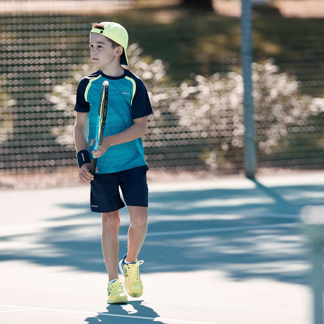 CHAUSSURES DE TENNIS ENFANT ARTENGO TS560 JR BLACK YELLOW