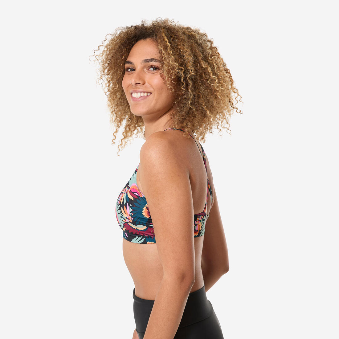 Haut de maillot de bain de natation femme, Lila ara
