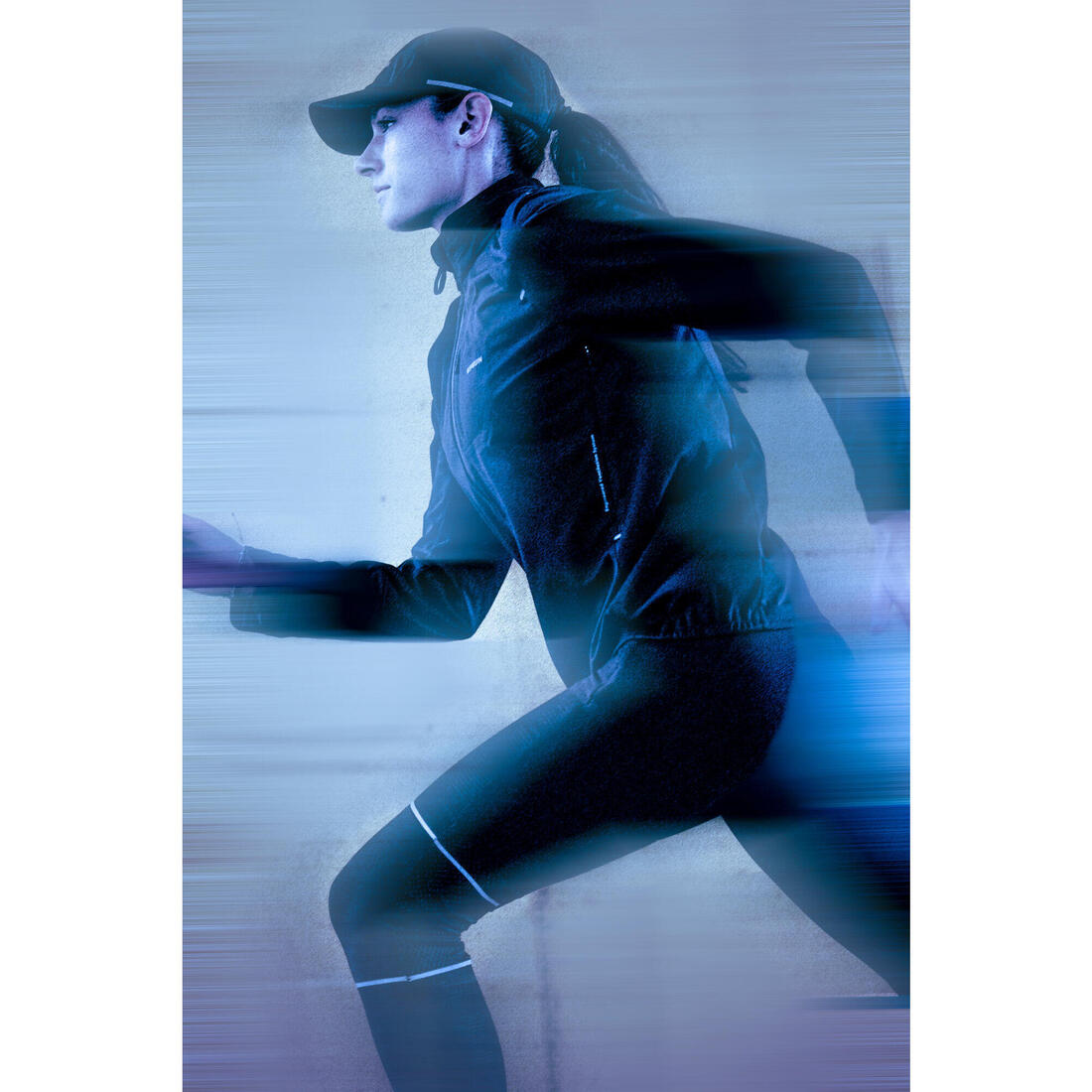 Casquette de running pluie adulte - kiprun déperlante 5 panel noir