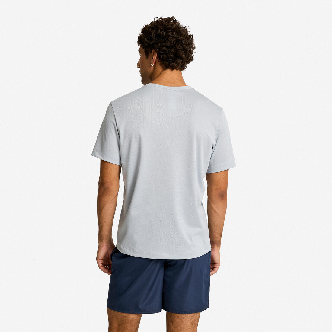 Tee-shirt fitness manches courtes, homme gris