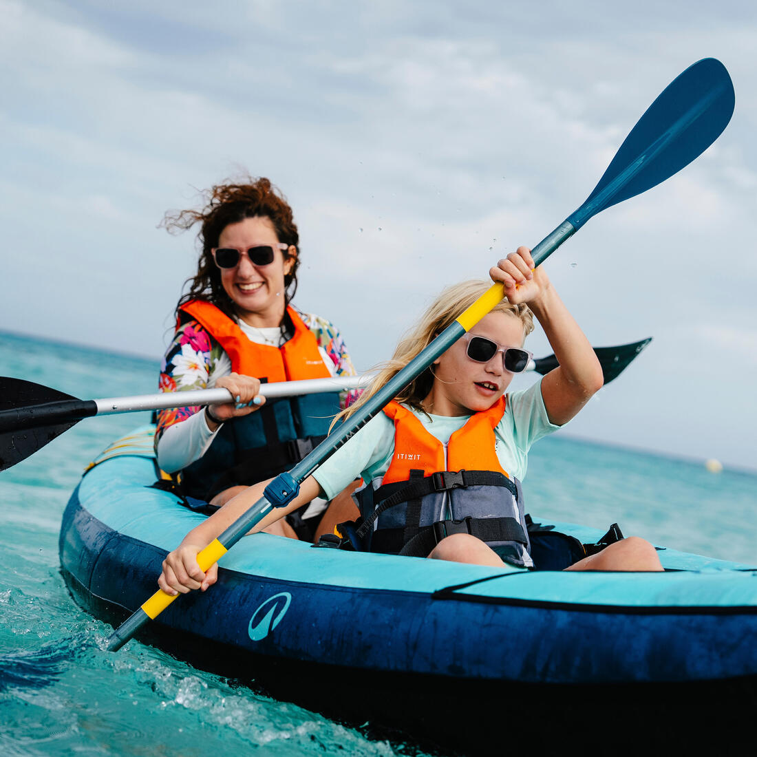 Pagaie 100 canoé kayak 2 parties enfant