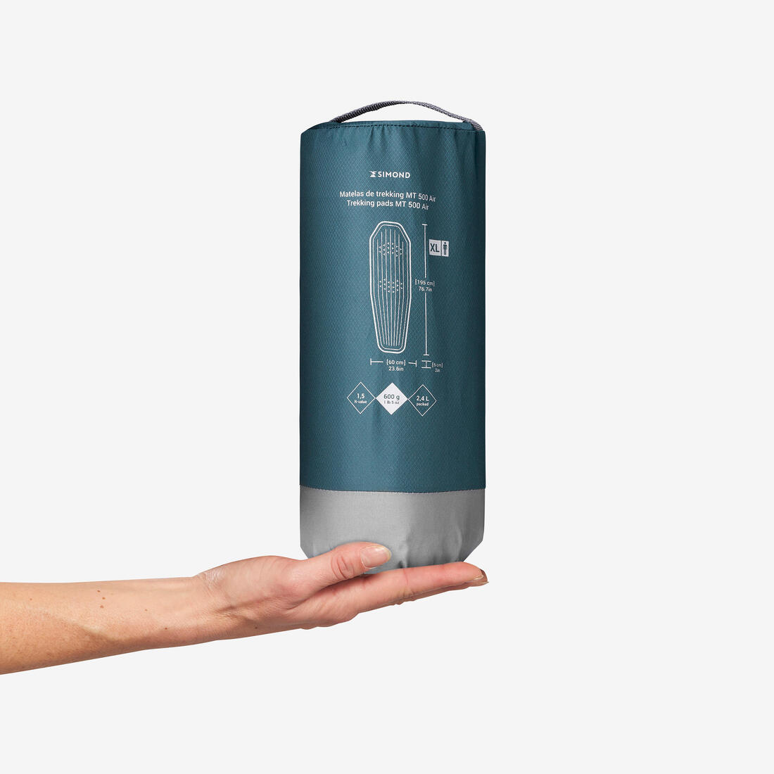Matelas gonflable de trekking, taille XL, 195 x 60 cm, MT500
