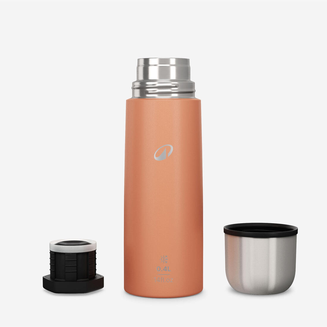 Bouteille isotherme inox 0,4L avec gobelet pour la randonnée
