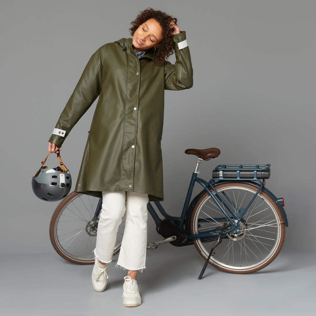 Parka imperméable vélo ville unisexe