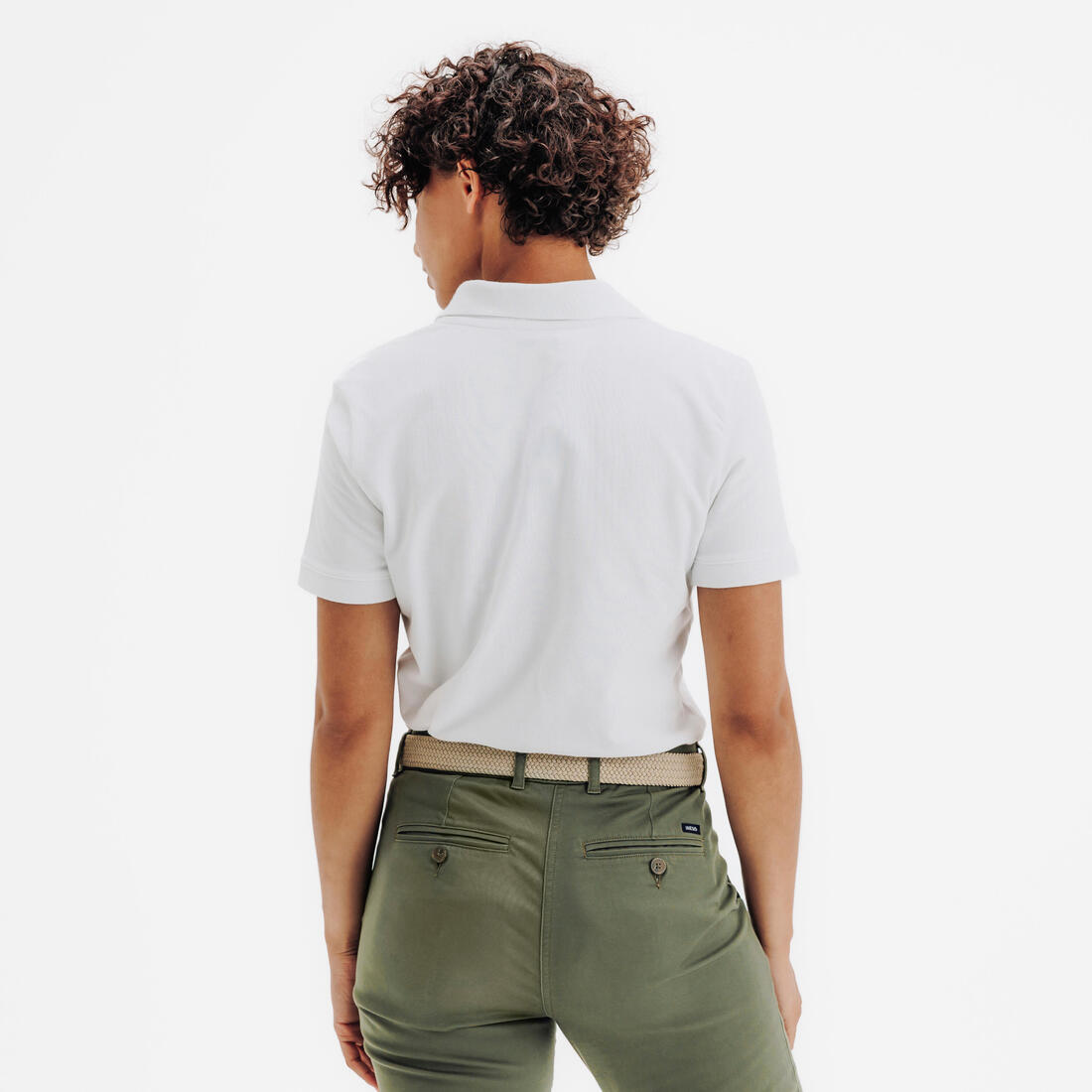 Polo golf en coton polyester manches courtes femme, MW500 beige clair