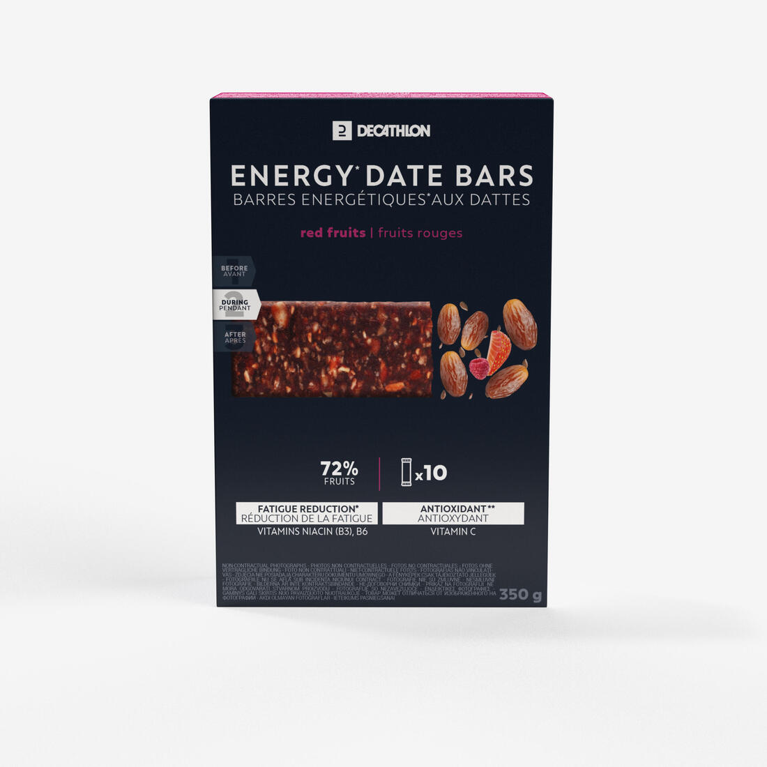 Barre énergétique dattes et banane, x10