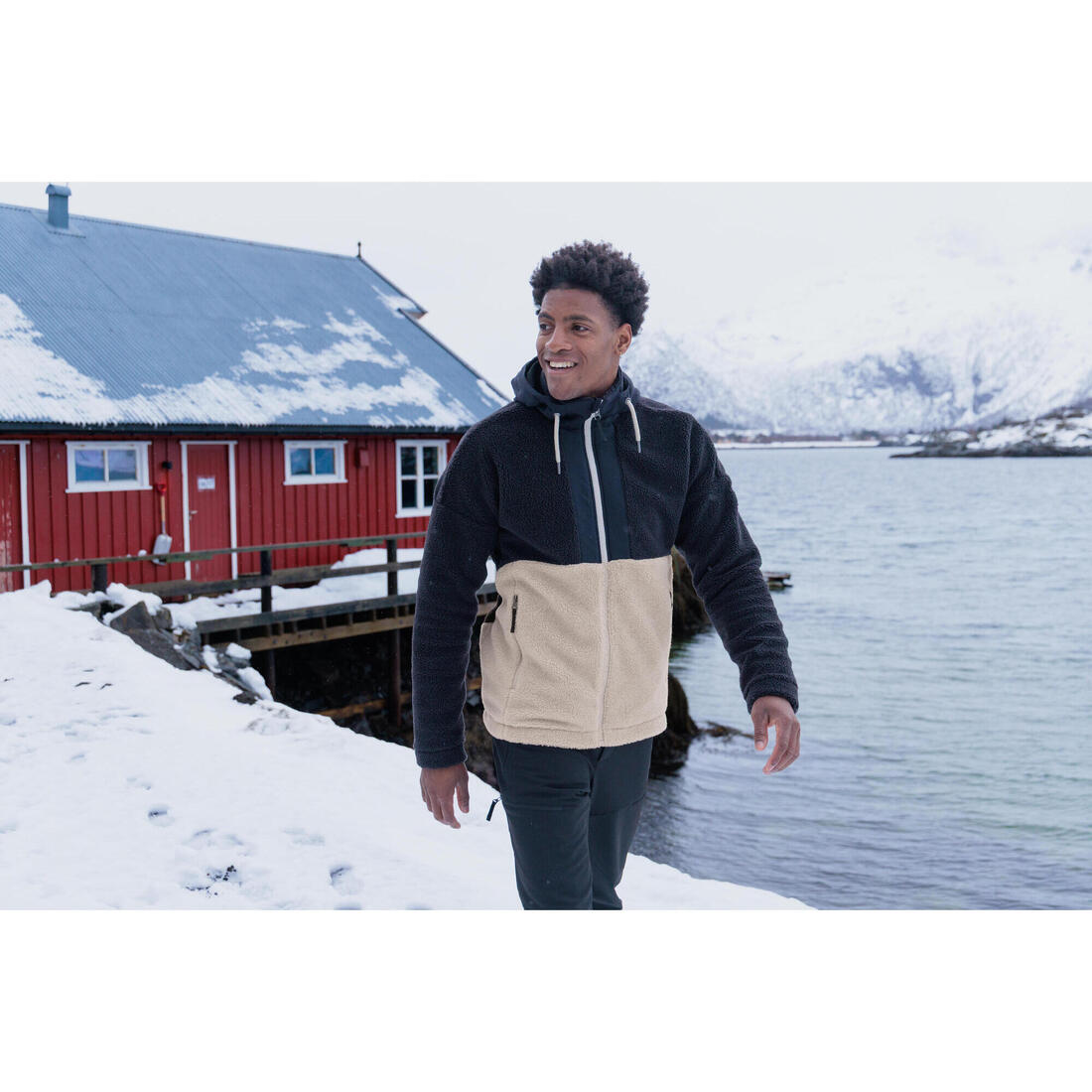 Veste polaire sherpa de randonnée chaude homme, SH900