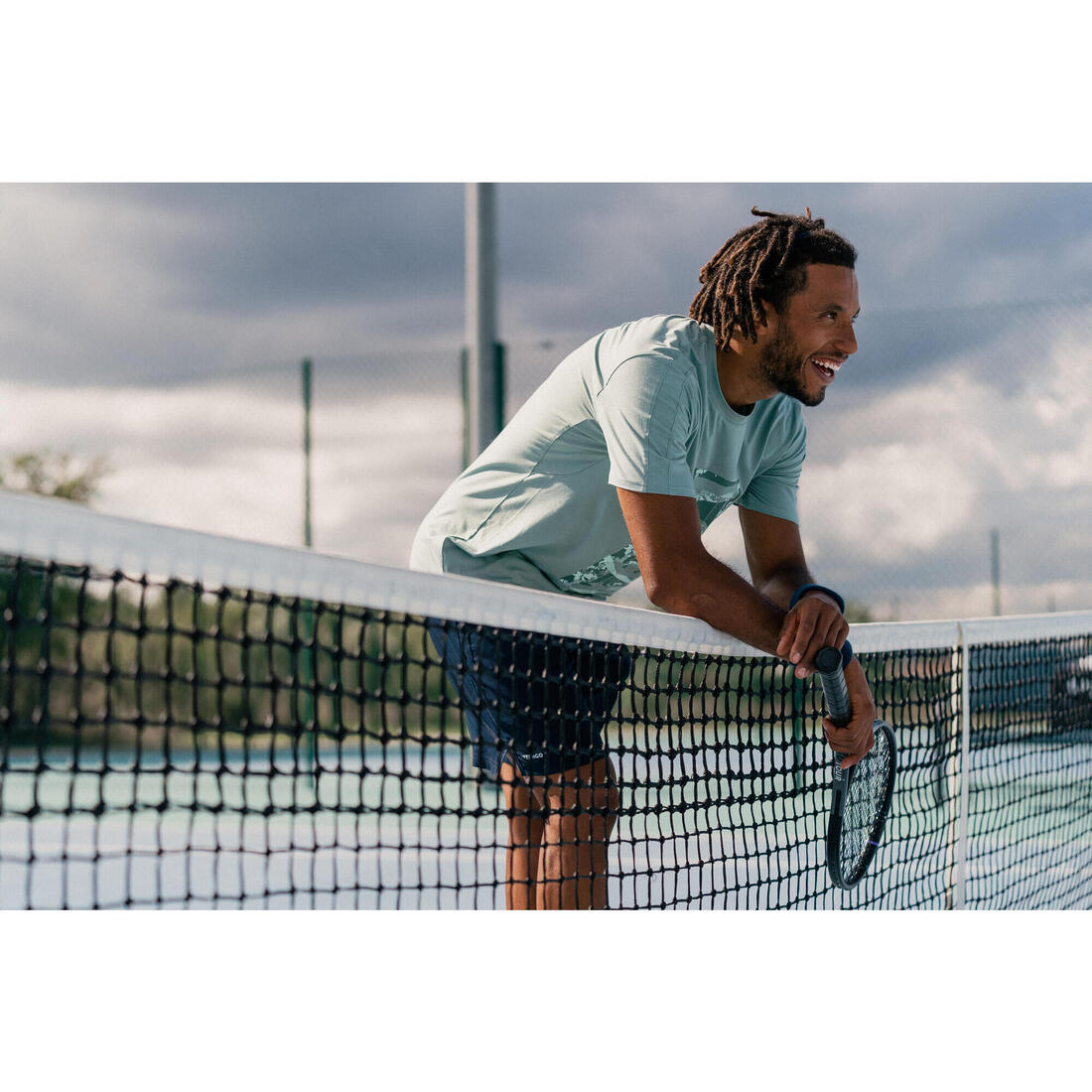 T-shirt de tennis homme - tts soft blanc cassé