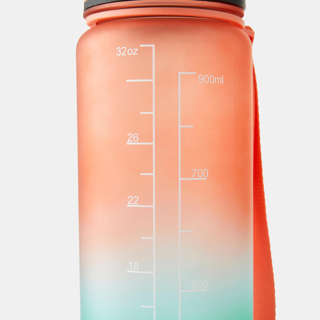 Gourde de fitness motivation 1 litre -  orange vert