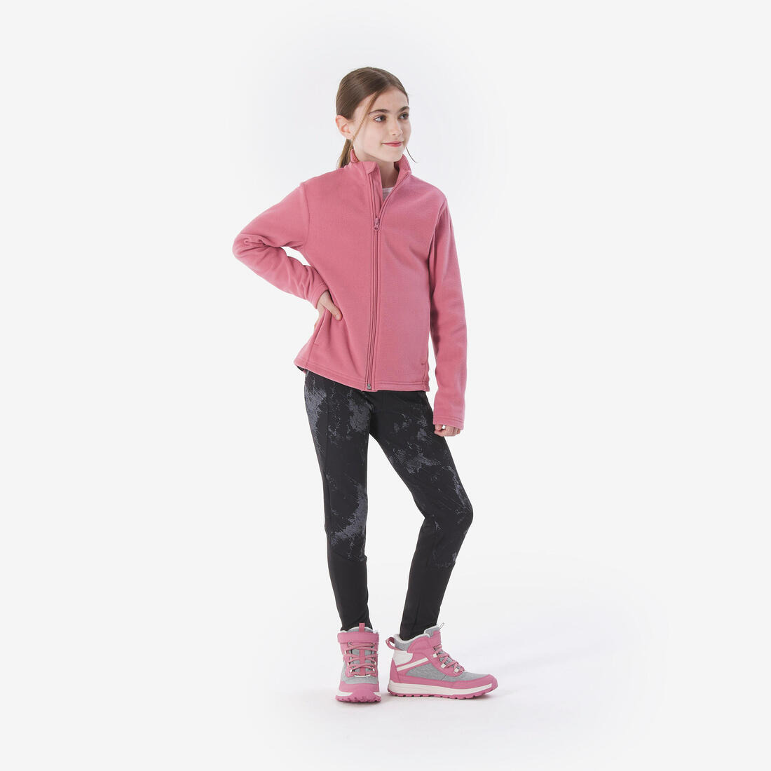 Polaire enfant 7-15 ans, MH100 zip rose