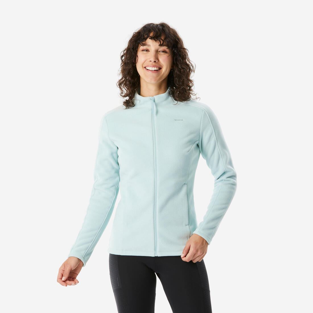Polaire de randonnée montagne femme, MH500 full zip