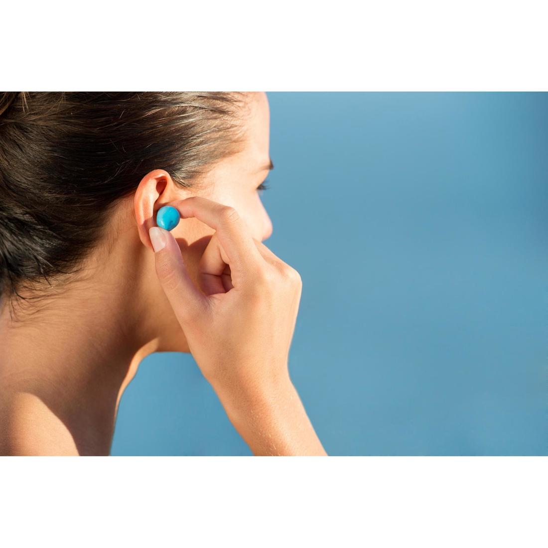 Bouchons d'oreilles malléables natation bleu et