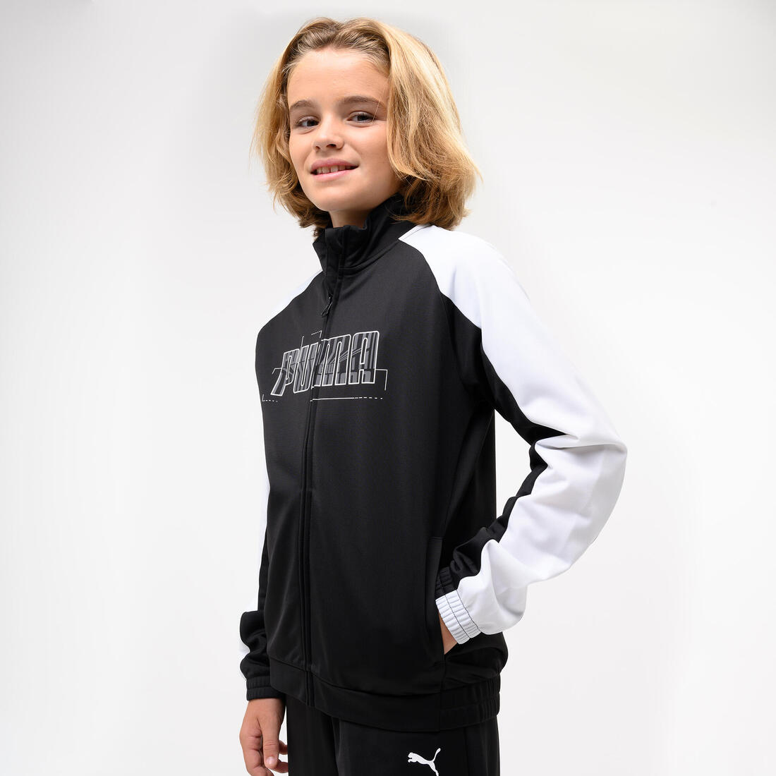 Ensemble de survêtement polyester enfant, bleu et