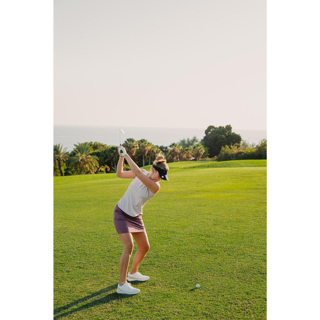 Visière de golf marque-balle, bleu marine