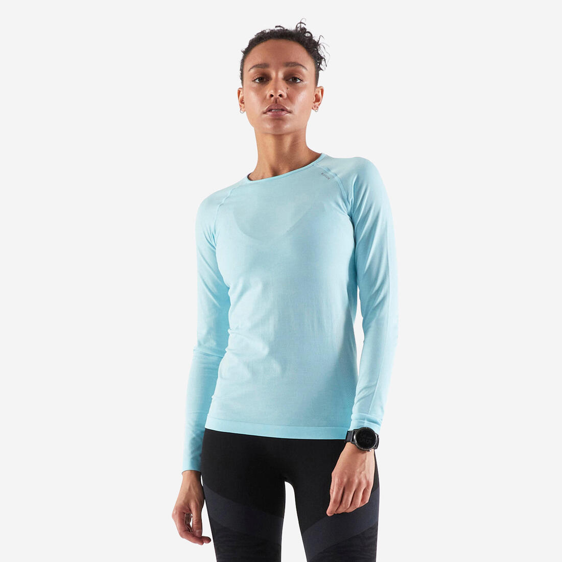 TEE SHIRT RUNNING MANCHES LONGUES FEMME RESPIRANT KIPRUN SKINCARE LIGHT