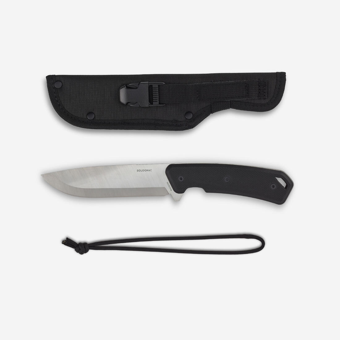COUTEAU DE CHASSE LAME FIXE 13CM SIKA 130 FR GRIP NOIR