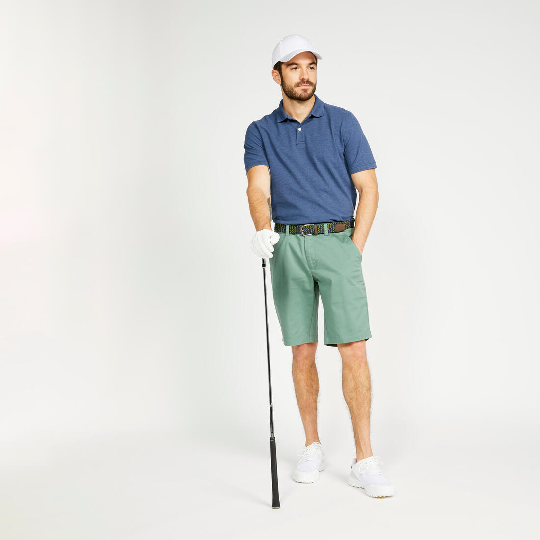 Polo de golf en coton polyester manches courtes homme, MW500