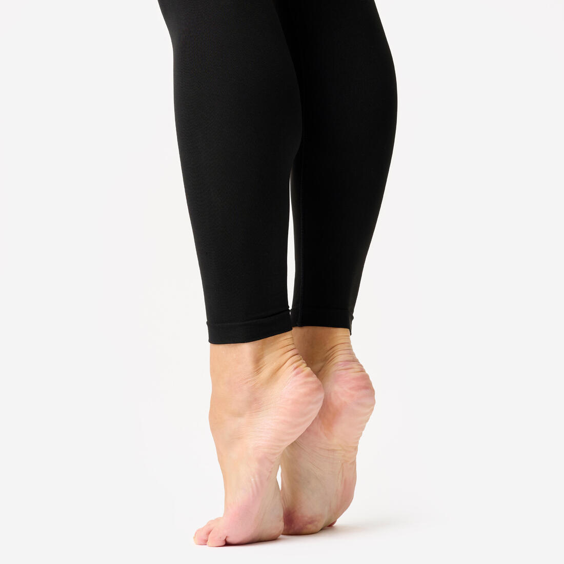 Legging de danse taille haute et ceinture plate femme, noir