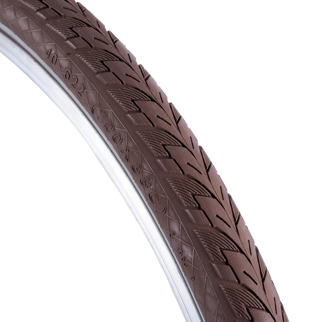 Pneu vélo ville 700x38 marron reflective anticrevaison e-bike
