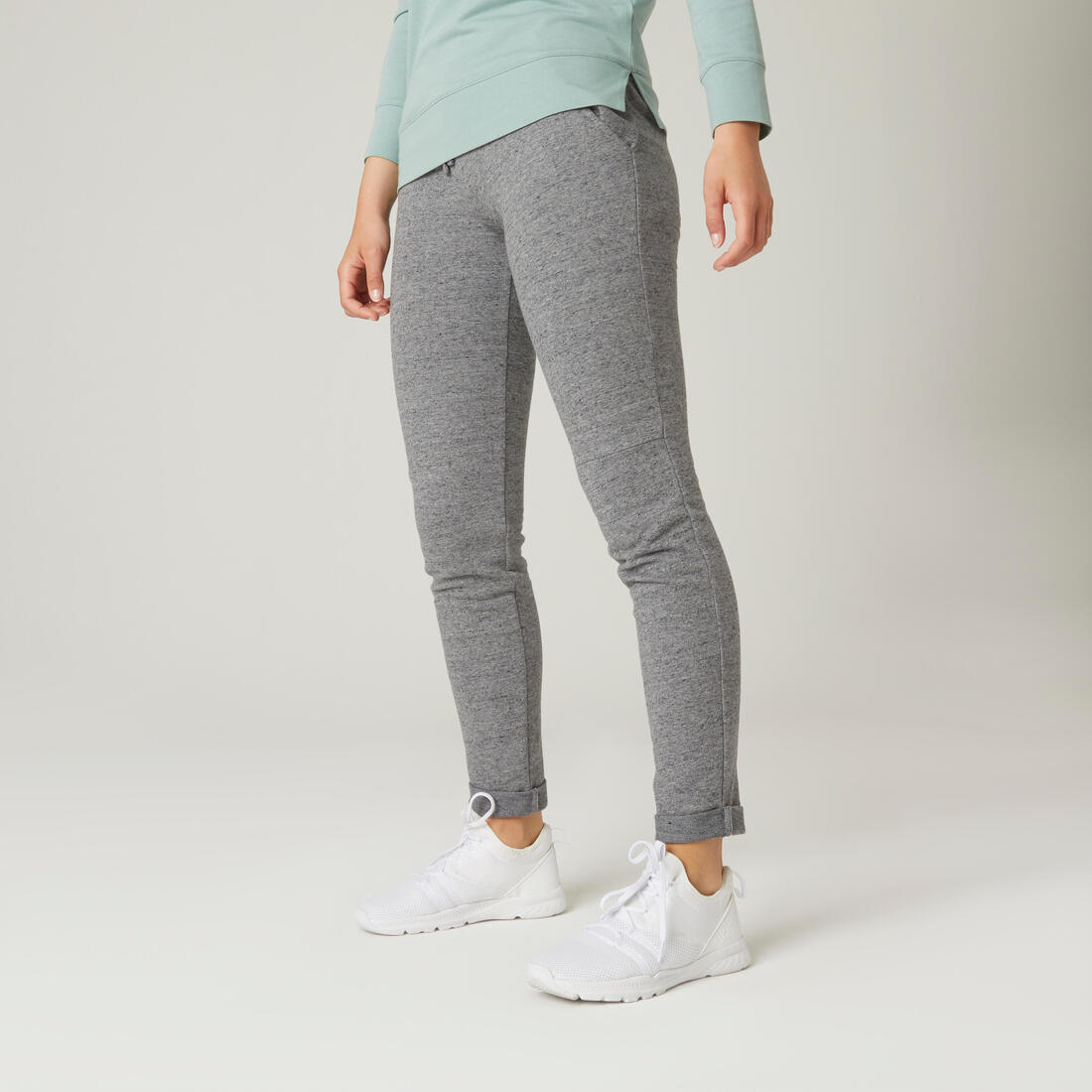 Pantalon Jogging Slim Fitness Femme - 500 gris – gris