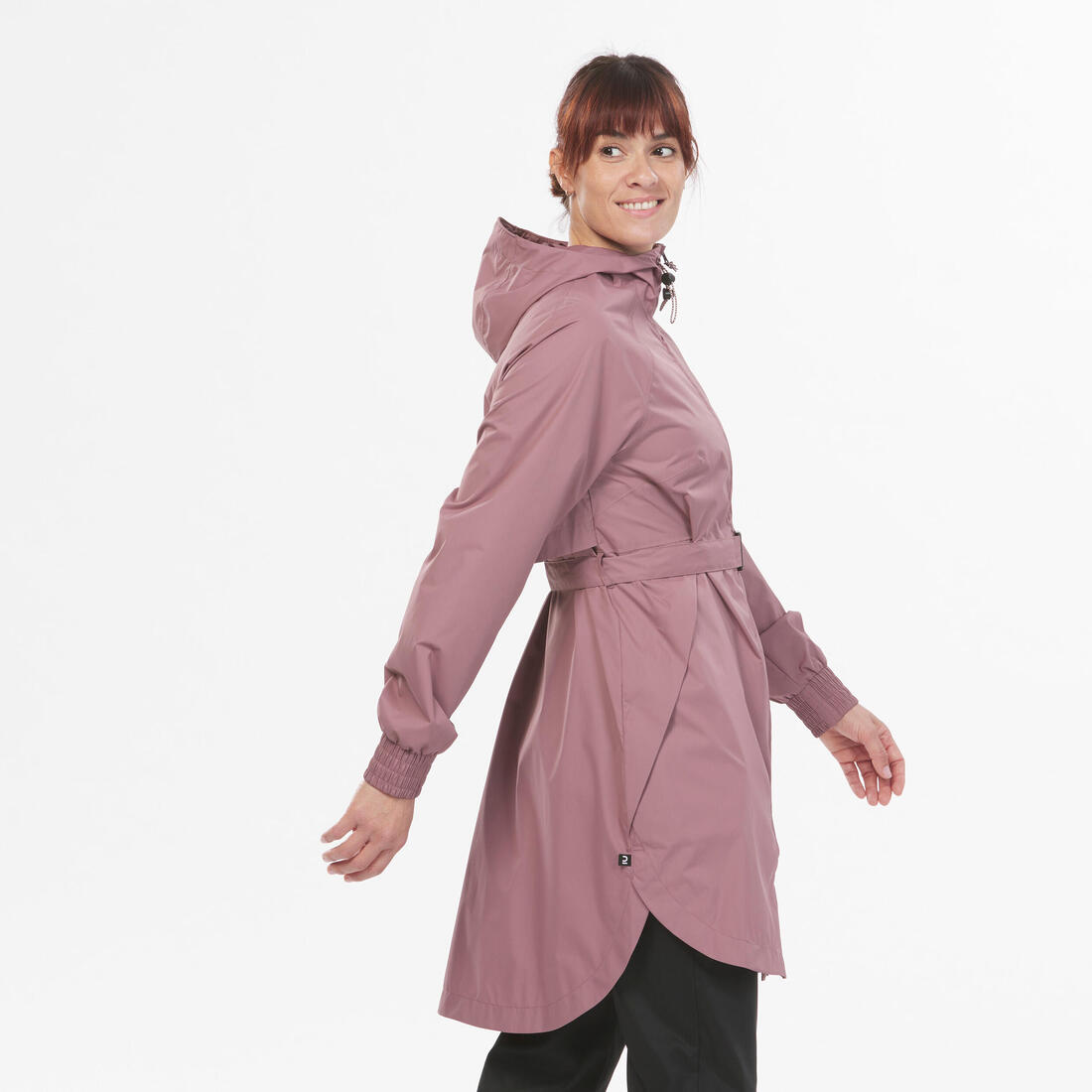 Veste de randonnée imperméable femme, Raincut Longue