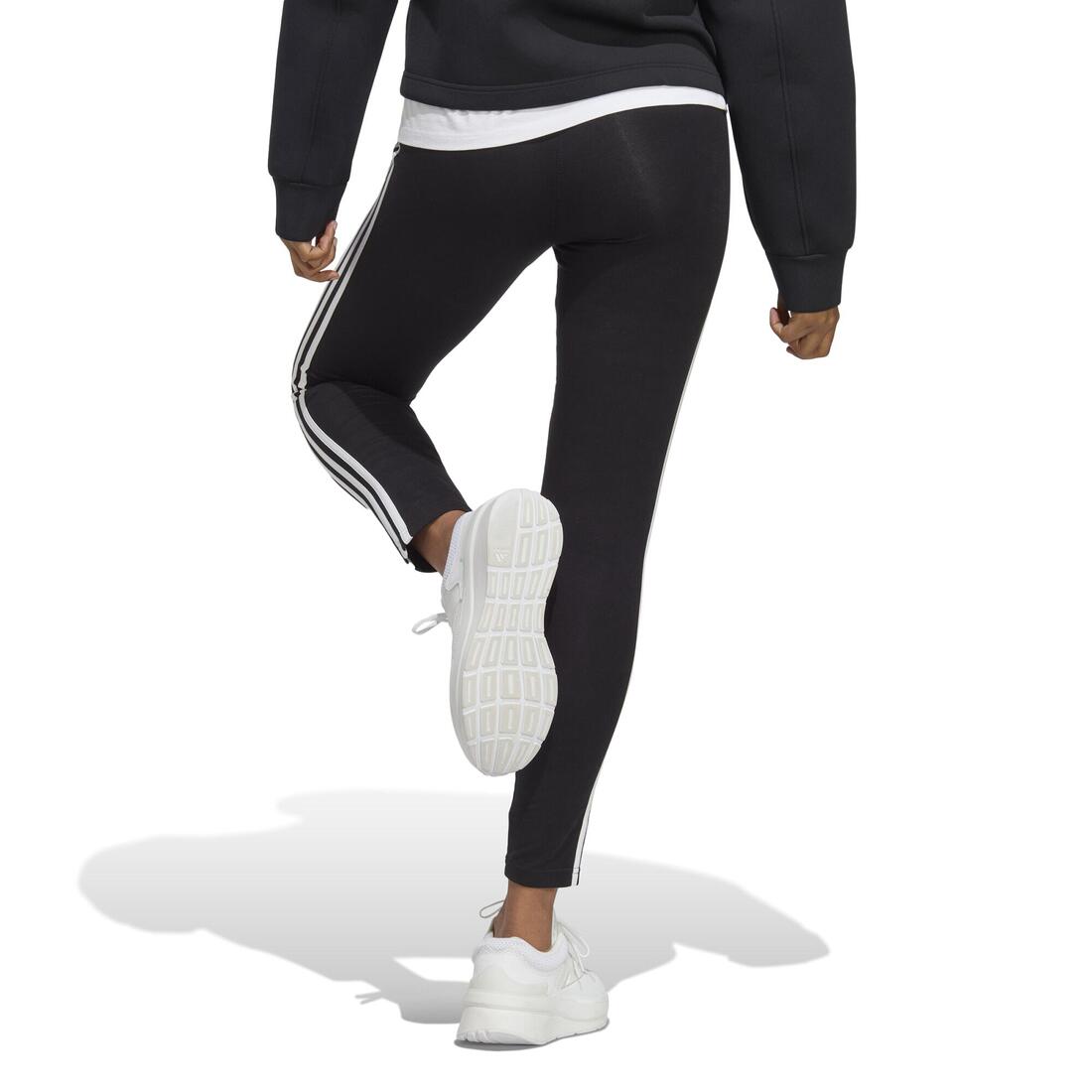 LEGGING DE FITNESS ADIDAS FEMME TAILLE HAUTE 3S NOIR ET BLANC