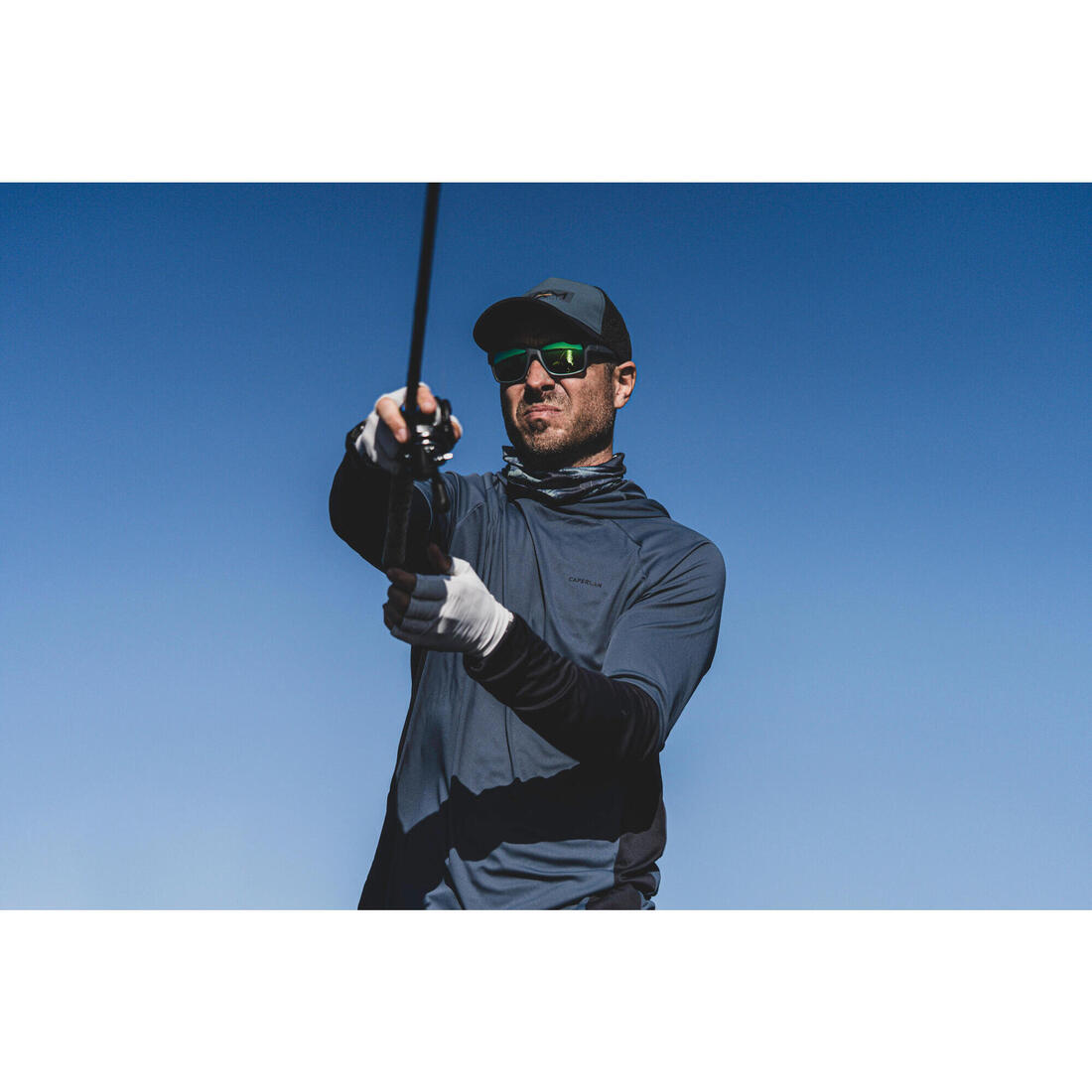 Casquette de pêche imperméable - fc 900 wxm  bleue grise