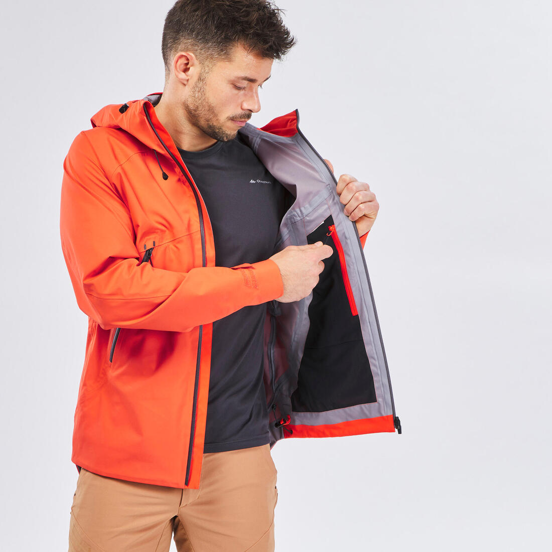 Veste imperméable et respirante de randonnée homme, MH500