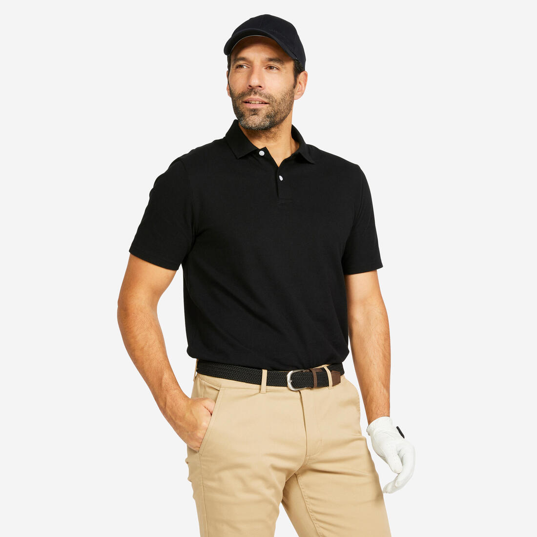 Polo de golf coton manches courtes homme, MW100