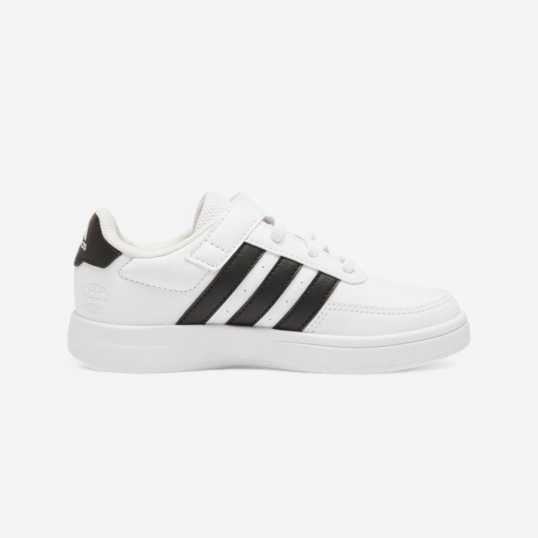 Baskets à scratch enfant - ADIDAS BREAKNET blanc/noir