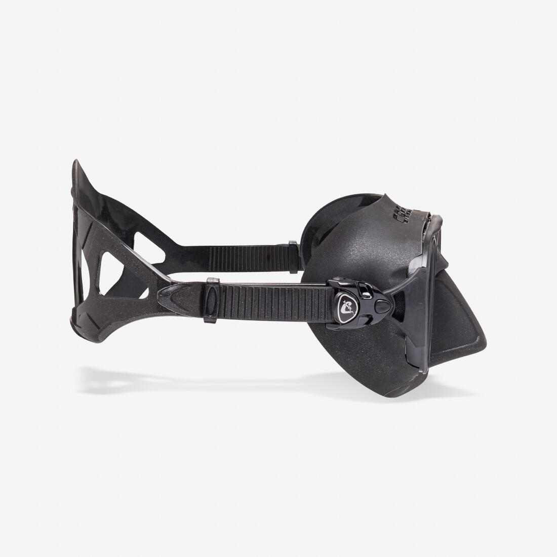 Masque de chasse sous-marine et apnée bi-hublot petit volume, Calibro noir