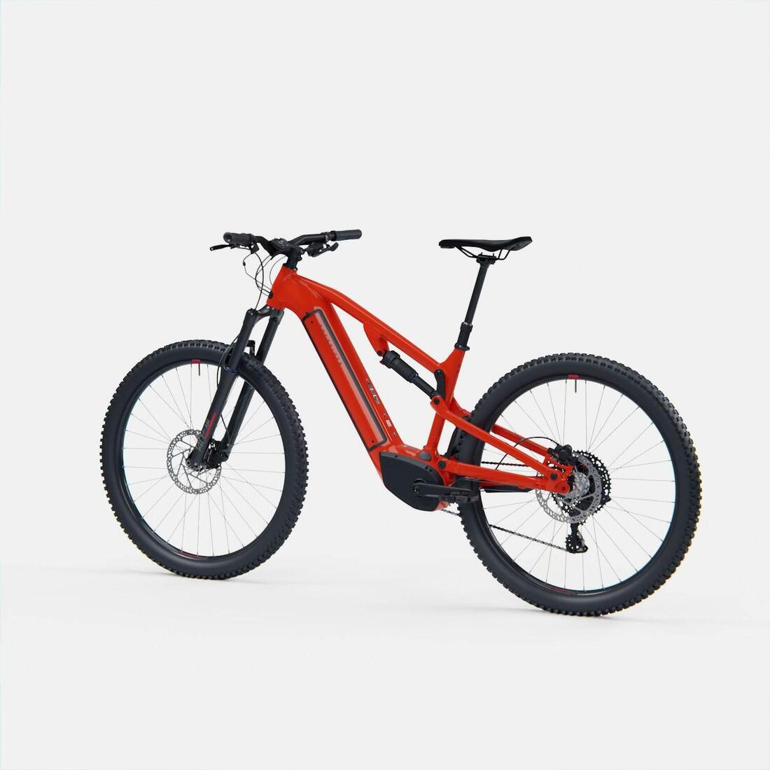 Vélo VTT électrique tout suspendu 29" - E-EXPL 520 S Rouge vif
