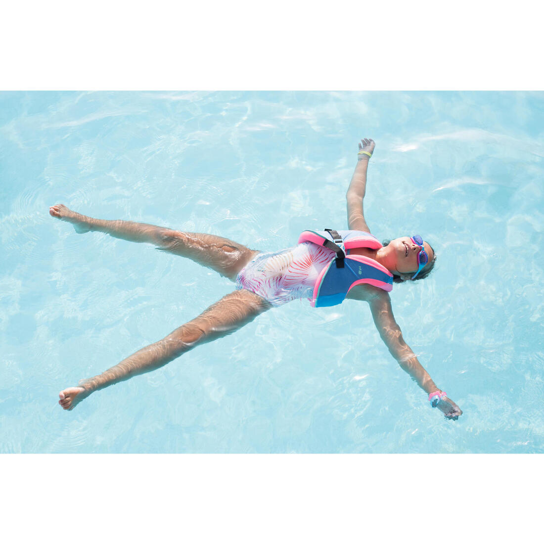 Gilet de natation SWIMVEST+ bleu-vert -25-35 kg